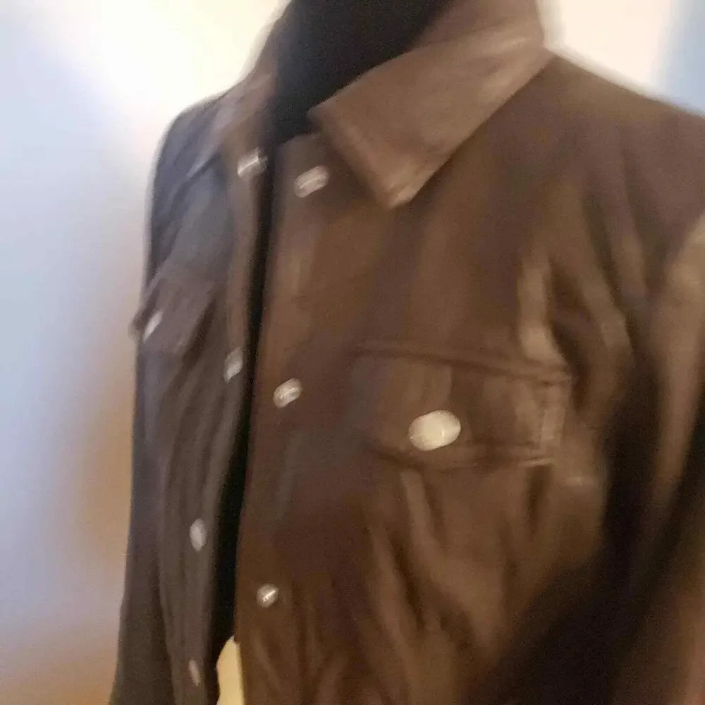 LKNW Michael Kors Brown soft leather jacket coat S